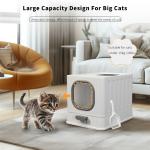 Large Enclosed Cat Litter Box with Drawer