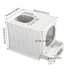 Large Enclosed Cat Litter Box with Drawer