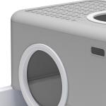 Gray Large Enclosed Cat Litter Box with Drawer