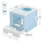 Gray Covered Cat Litter Box with Drawer