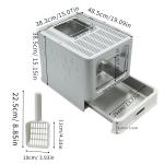 Extra Large Stainless Steel Cat Litter Box