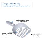 Large Stainless Steel Cat Litter Box with Scoop