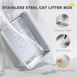 Extra Large Stainless Steel Enclosed Cat Litter Box