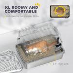 Extra Large Stainless Steel Enclosed Cat Litter Box