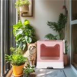 Enclosed Cat Litter Box with Odor Control