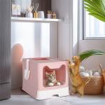 Enclosed Cat Litter Box with Odor Control