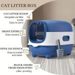 Enclosed Leak-Proof Cat Litter Box, Space-Saving