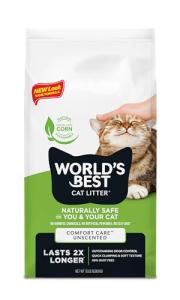 World's Best Unscented Cat Litter, 15 Pounds