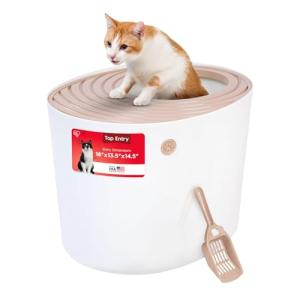 IRIS USA Stylish Top Entry Cat Litter Box
