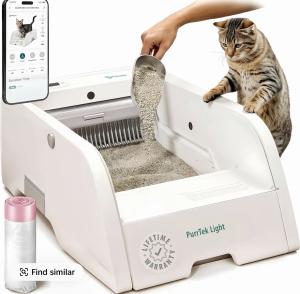 Purrtek Self-Cleaning Cat Litter Box with Sensors