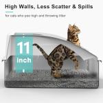 XL Stainless Steel Enclosed Litter Box for Cats