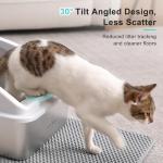 XL Stainless Steel Enclosed Litter Box for Cats