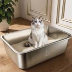 Stainless Steel Cat Litter Box, Easy Clean