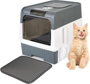 Large Enclosed Cat Litter Box with Scoop