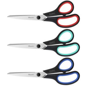 8" Heavy Duty Scissors - 3-Pack Set