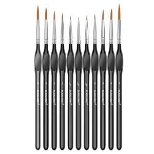 11-Piece Detail Paint Brush Set with Triangular Handles