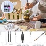11-Piece Detail Paint Brush Set with Triangular Handles