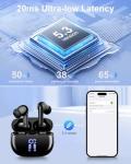 HUIFU Bluetooth Earbuds with 40H Playtime and Mic