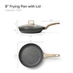 CAROTE 8-Inch Nonstick Frying Pan with Lid