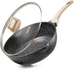 CAROTE 10-Inch Nonstick Jumbo Frying Pan with Lid