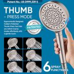 Cobbe Shower Head with Handheld & 6 Spray Modes