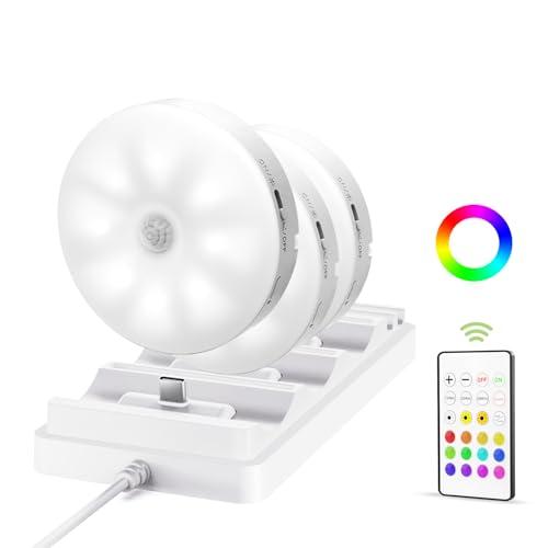 Rechargeable Under Cabinet Puck Lights with Remote