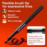 ARTISTRO 5 Black Acrylic Paint Pens Set