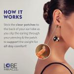 Lobe Miracle Clear Earring Support Patches - 60 Count
