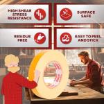 XFasten 1" Double Sided Woodworking Tape 3-Pack