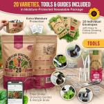 20 Non-GMO Vegetable Seed Variety Pack