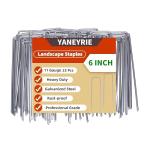 23-Piece 6 Inch Galvanized U-Shaped Garden Stakes