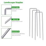 23-Piece 6 Inch Galvanized U-Shaped Garden Stakes