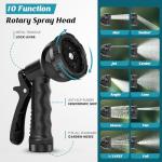 100ft Flexible Garden Hose with 10-Function Nozzle