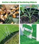 23-Piece 6 Inch Galvanized U-Shaped Garden Stakes