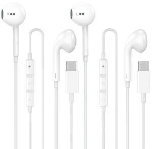 USB C Wired Headphones for iPhone - 2 Pack
