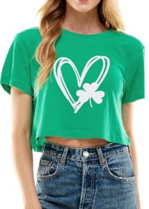 Funny St. Patrick's Day Shamrock Crop Top
