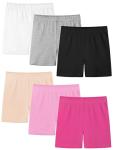 Girls Bike Shorts for Dance and Cartwheels - 6 Pack