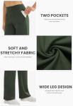 High Waist Loose Leg Pants with Pockets