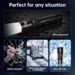 TrixHub High Lumens Rechargeable Tactical Flashlight