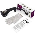 4-in-1 Knife Sharpener and Cut-Resistant Glove