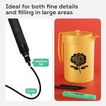 ARTISTRO Black Acrylic Paint Markers - 3mm Tips