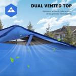 OLIXIS 10x10ft Pop Up Canopy Tent - Portable Blue