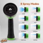 25FT Expandable Garden Hose with 8 Nozzle Functions