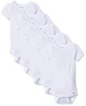 Gerber Baby Solid White Onesies Bodysuits - 5-Pack