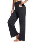 Breathable Wide Leg Yoga Pants with Pockets