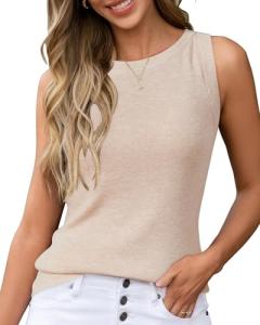 Arach&Cloz Women's Cashmere Sweater Tank Top