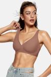 OEAK Women's Comfortable Wireless Deep V Bra