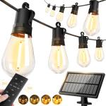 50ft Solar-Powered Waterproof Outdoor String Lights