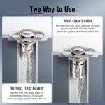 Universal Metal Sink Stopper with Hair Catcher