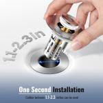 Universal Metal Sink Stopper with Hair Catcher